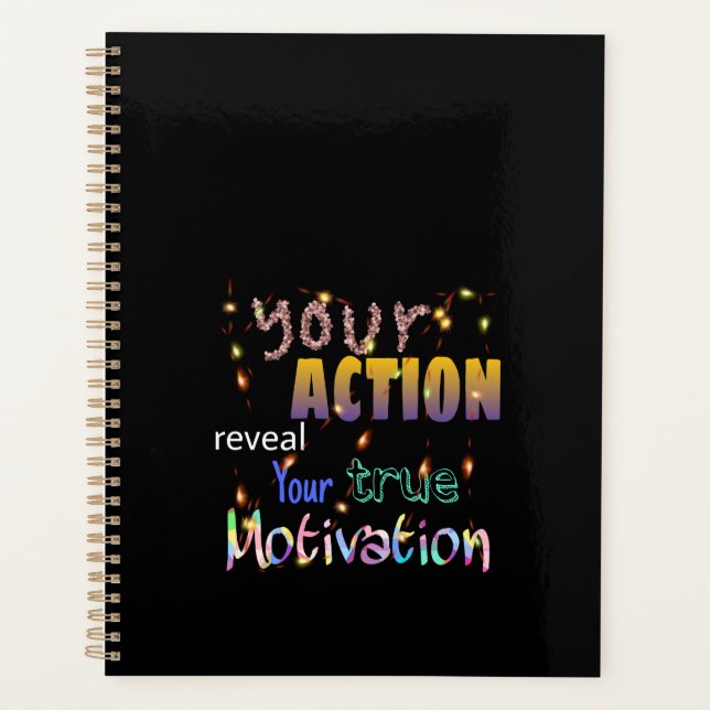 Ihre Aktion zeigt Ihre Motivation Planer (Vorderseite)