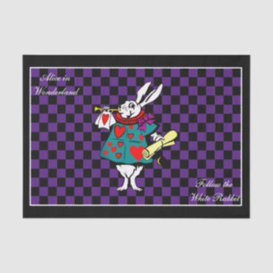 Ihre Alice im Wunderland Weißes Kaninchen Karo Seidenpapier