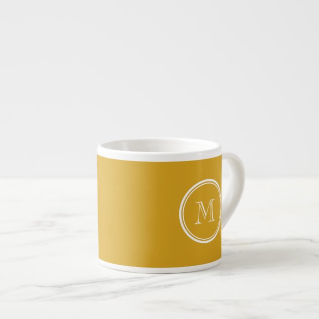 Ihre Anfangsgoldrutenobere Grenze gefärbt Espressotasse (Vorderseite Rechts)