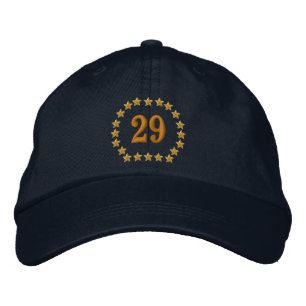 Ihre Anzahl-Jahre-Sterne bestickte Cap Baseballkappe