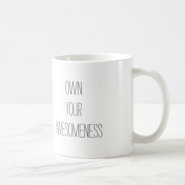 Ihre Awesomeness- Positiv-Tasse besitzen Kaffeetasse (Rechts)