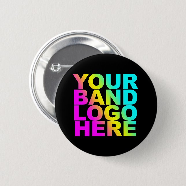 IHRE BAND-LOGO-BUTTONE BUTTON (Vorne & Hinten)