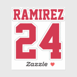 Ihre benutzerdefinierte Jersey-Nummer und Ihr Name Aufkleber