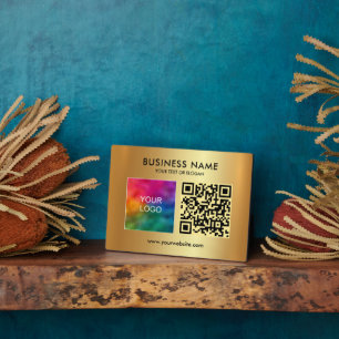 Ihre benutzerdefinierten Text QR-Code Logo Glamour Fotoplatte