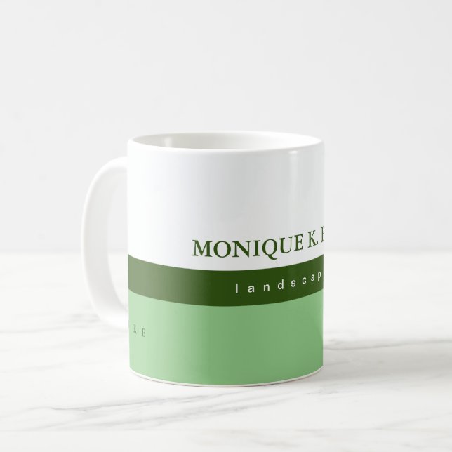 ihre berufliche halbweiße Halbgrün Kaffeetasse (Vorderseite Links)