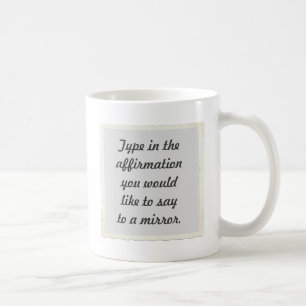 Ihre Bestätigung auf einer Spiegeldesign-Tasse Kaffeetasse