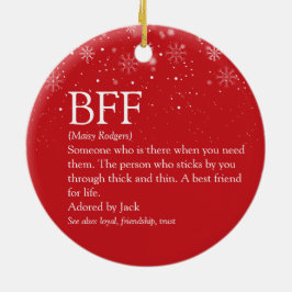 Ihre BESTE FREUNDIN definiert Best Friend Snowflak Keramik Ornament