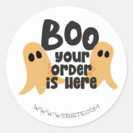 Ihre Bestellung ist hier Halloween Packaging Runder Aufkleber