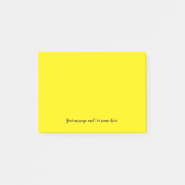 Ihre Botschaft lebhaft hellgelb Post-it Klebezettel (Vorderseite)