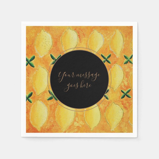Ihre Botschaft Lemons Serviette (Vorderseite)