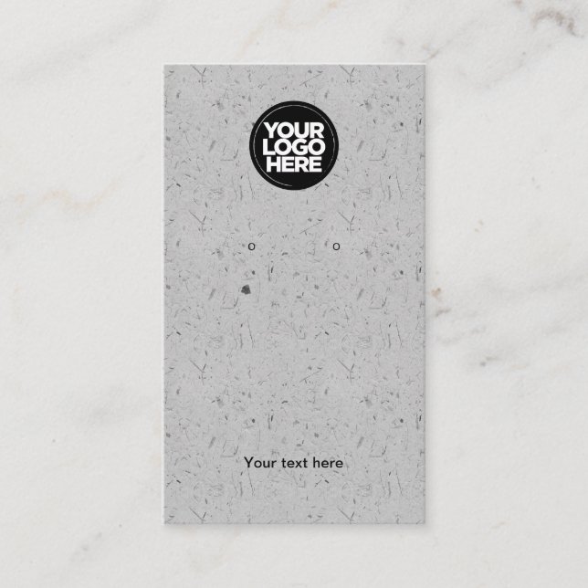 Ihre Business Logo Kraft Grau Earring Display Card Visitenkarte (Vorderseite)