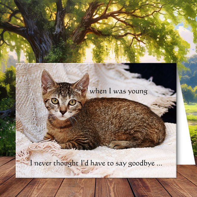 Ihre Cat Foto Beileid Grußkarte (Cat sympathy custom photo condolences greeting card)
