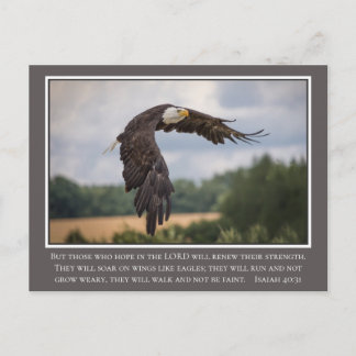 Ihre CoIor Flügel wie Eagles Isaiah 40:31 Bibel Postkarte