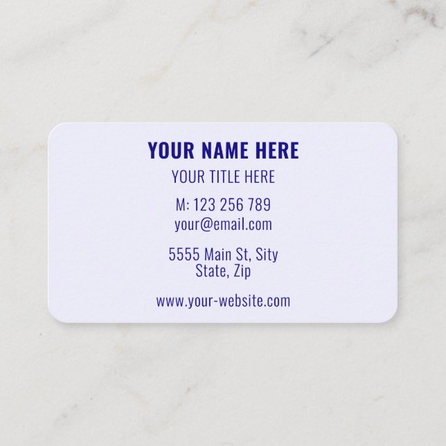 Ihre Colors Business Name Werbeaktion Personalisie Visitenkarte (Rückseite)