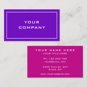 Ihre Colour and Schriftart Modern Design Business Visitenkarte