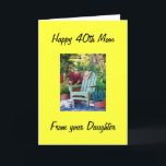 IHRE DAUGHTER LIEBEN SIE MAMA 40. KARTE<br><div class="desc">Lass MAMA weiß, dass du sie LIEBE hast und dich wie sie eines Tages sein möchtest! Lass ihr, sie sei FAB :)</div>