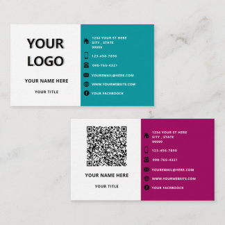 Ihre Design-Werbebusinesskarte mit QR-Code Visitenkarte