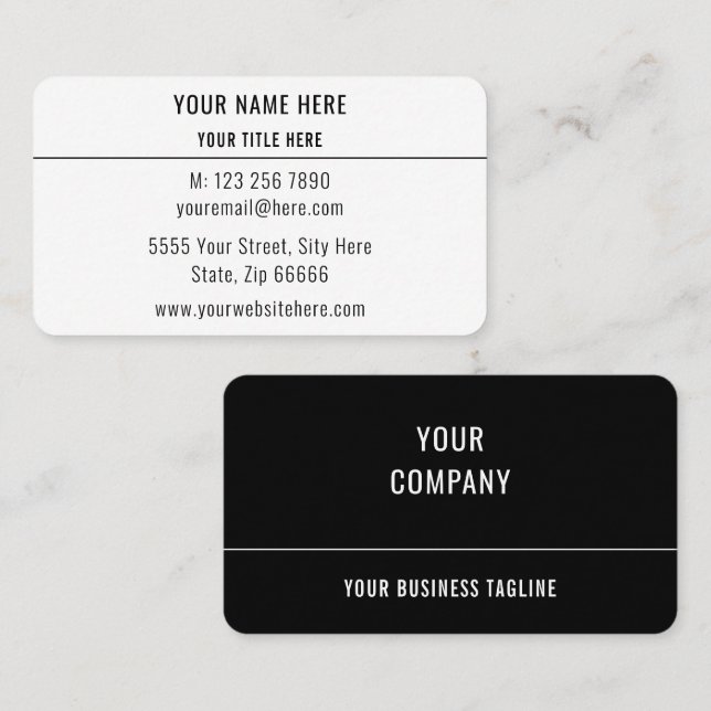Ihre eigene Design Business Card Wählen Sie Schrif Visitenkarte (Vorne/Hinten)