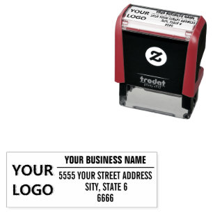 Ihre eigene Logo-Adresse Selbstfarbige Briefmarke Permastempel