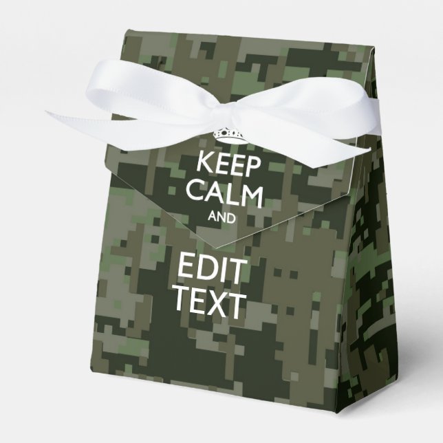 Ihre eigene Text-Digital-Camouflage Woodland Behie Geschenkschachtel (Vorderseite)