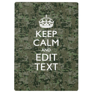 Ihre eigene Text-Digital-Camouflage Woodland Behie Klemmbrett