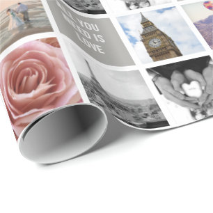 Ihre eigenen Fotos   51-Bild-Collage-Geschenk für  Geschenkpapier