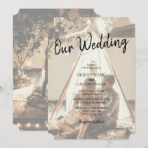 Ihre eigenen Fotos sind verblasst Hochzeitseinladu