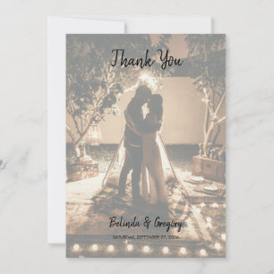 Ihre eigenen Fotos verblasst Hochzeit Danke Karte