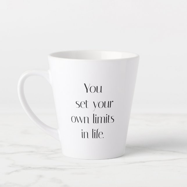 Ihre eigenen Grenzen Latte-Tasse Milchtasse (Links)