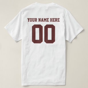 Ihre eigenen Zahlen und Name T-Shirt