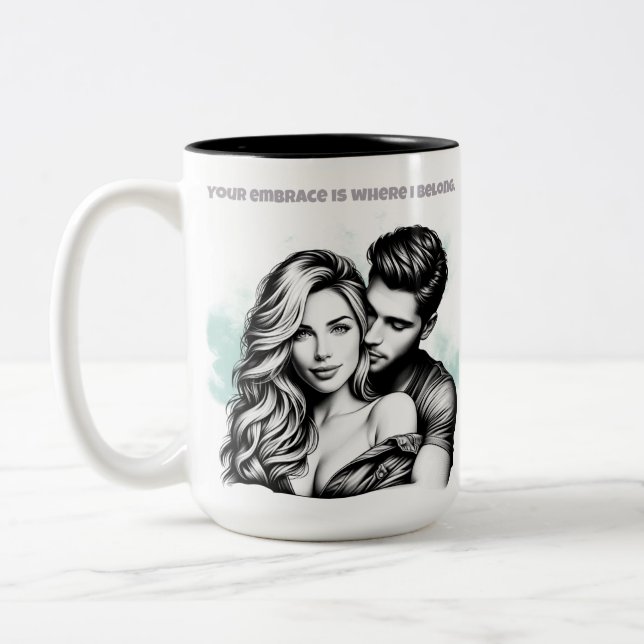Ihre Embrace Zweifarbige Tasse (Links)