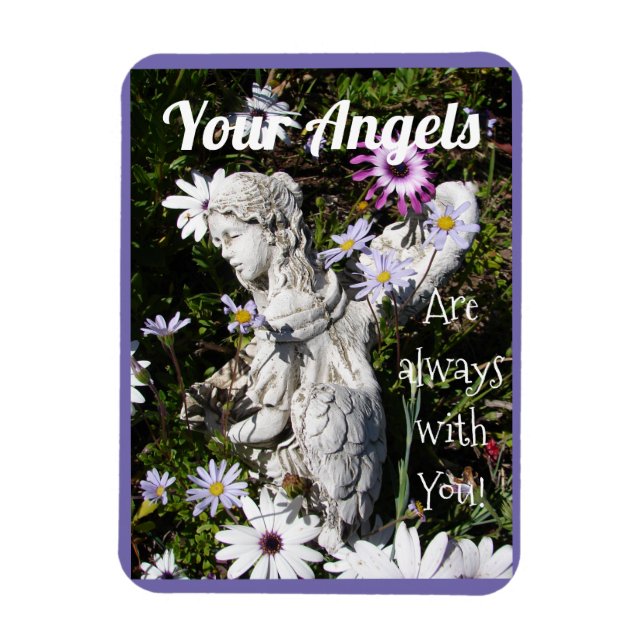 Ihre Engel sind immer bei Ihnen Blume Magnet (Vertikal)