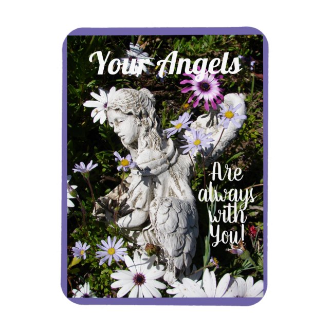 Ihre Engel sind immer bei Ihnen Blume Magnet (Vertikal)