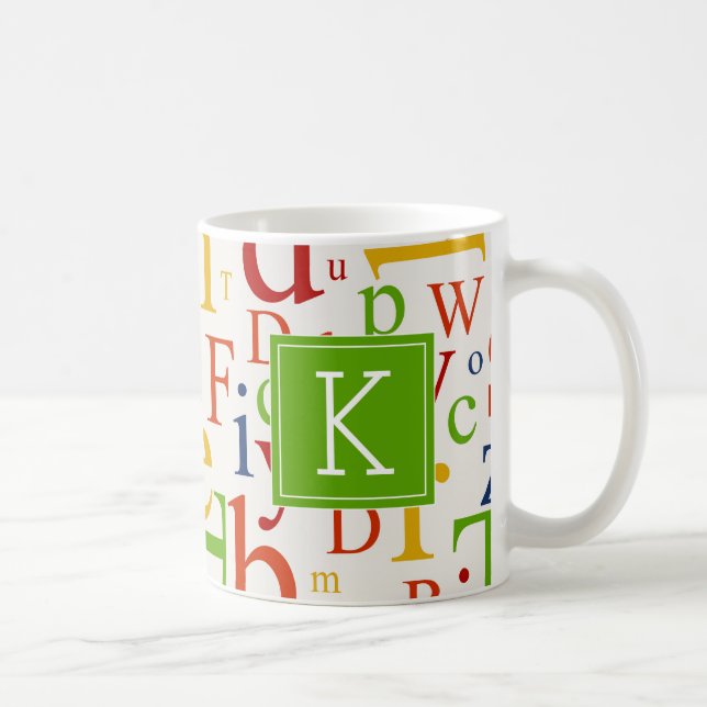 Ihre erste | Farbenfrohe Alphabet Kaffeetasse (Rechts)