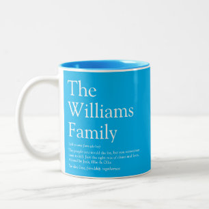 Ihre Familien-Definitions-Spaß-Moderne Himmelblau Zweifarbige Tasse