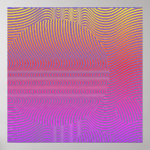 Ihre Farbe mit Op Art Waves Poster