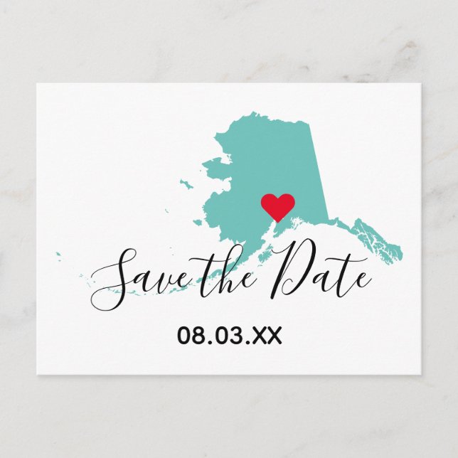 Ihre Farben Alaska Karte Save the Date gestalten (Vorderseite)
