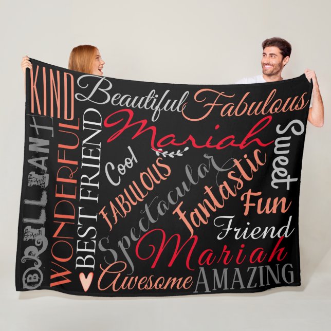 Ihre Farben Ihre Worte der Freundschaft und Bedeut Fleecedecke (Beispiel)