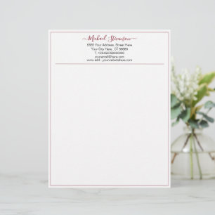 Ihre Farben und Schriftart Personalisiert Letterhe Briefbogen