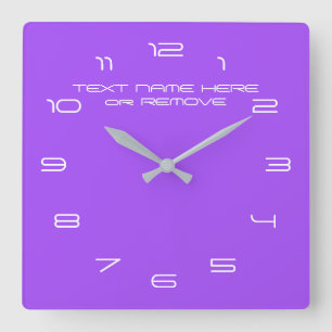 Ihre Farbtextnummern Schriftart Personalisiert mod Quadratische Wanduhr