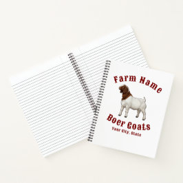 Ihre Farm Boer-Ziegen Notizbuch