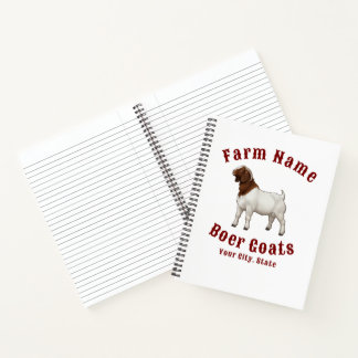 Ihre Farm Boer-Ziegen Notizbuch