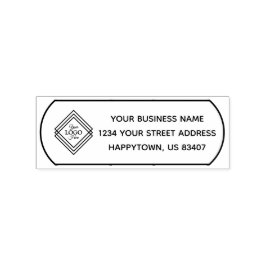 Ihre Firmenlogo-Adresse Rubber-Briefmarke Gummistempel