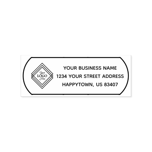 Ihre Firmenlogo-Adresse Rubber-Briefmarke Gummistempel (Prägung)