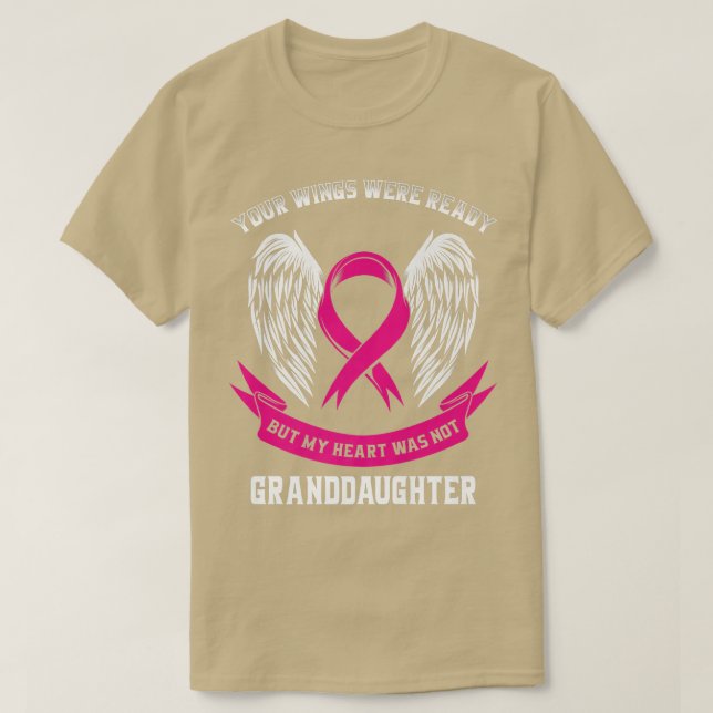 Ihre Flüge waren fertig Brustkrebs Bewusstsein Gra T-Shirt (Design vorne)