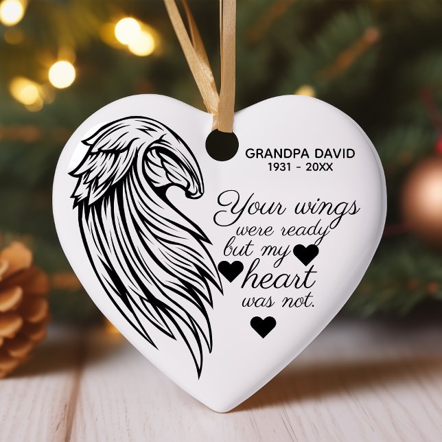 Ihre Flügel waren fertig Personalisiertes Foto Mem Keramik Ornament (Von Creator hochgeladen)