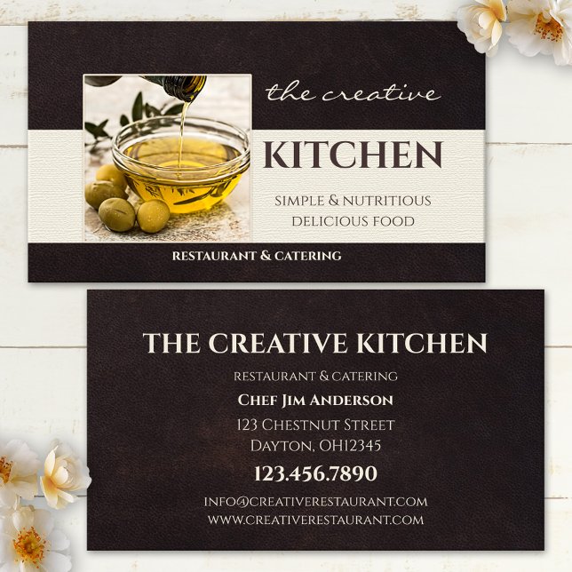 Ihre Foto Restaurant Catering Business Card Visitenkarte (Von Creator hochgeladen)