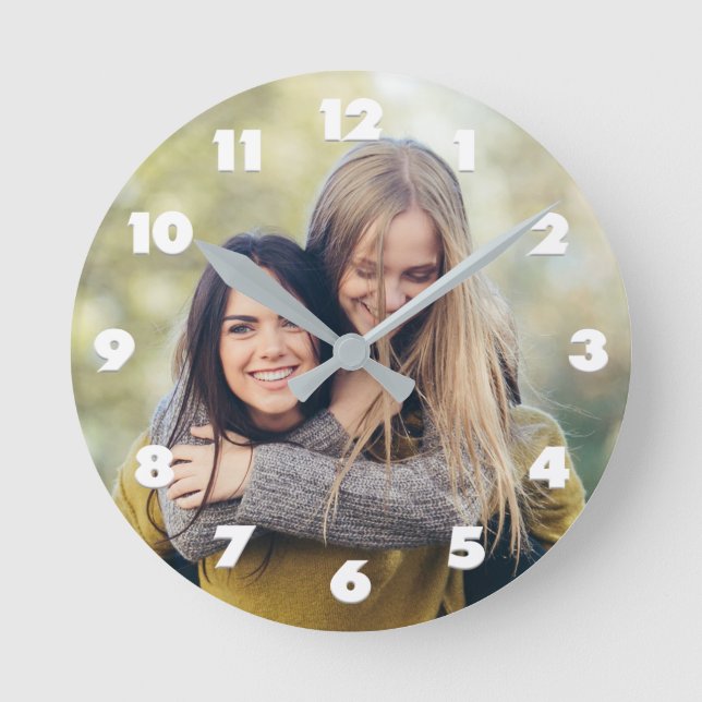 IHRE FOTO-Uhr Runde Wanduhr (Vorderseite)