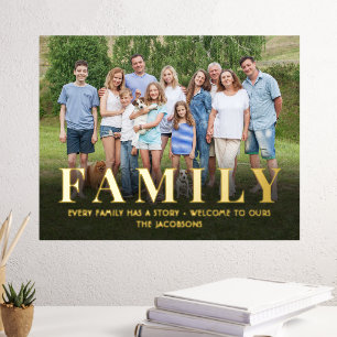 Ihre Foto- und Quotenfamilie Elegant-Minimal beibe Foliendrucke