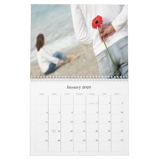 Ihre Fotos auf jedem Seitenkalender Kalender (Jan 2026)
